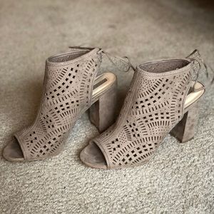 Forever 21 peep toe nude bootie